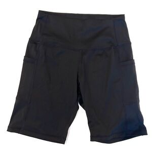 Black Biker Shorts with pockets